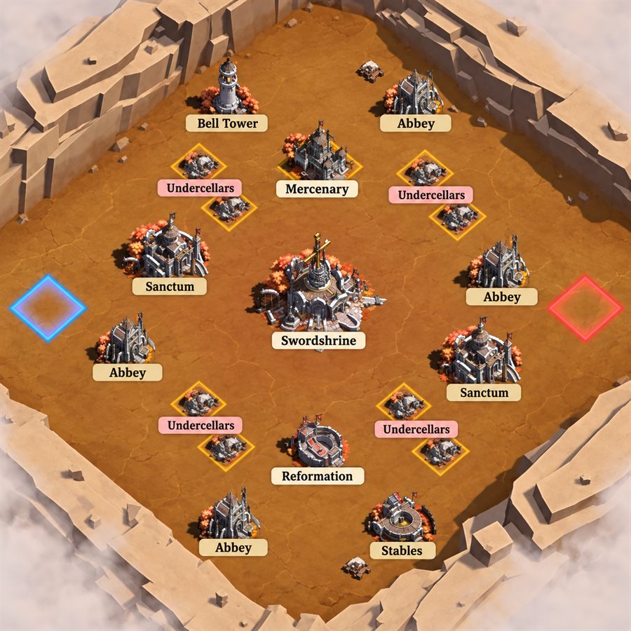 The Swordland Showdown map